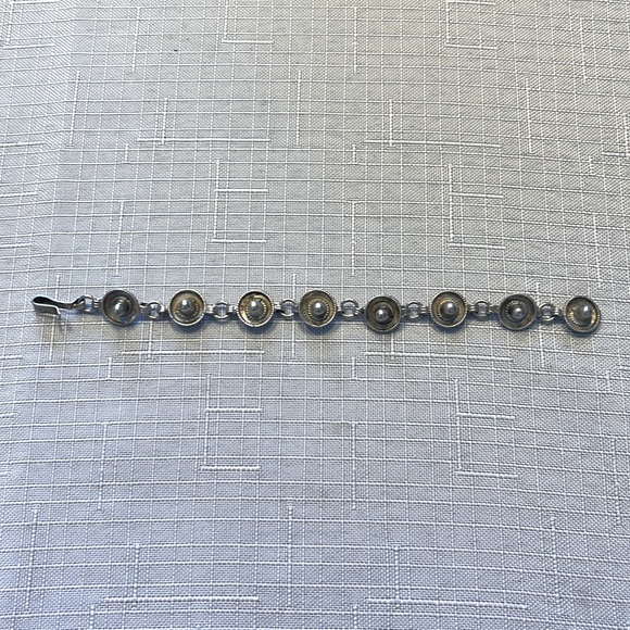 Vintage Mexican 925 Sterling Silver Plated Bracelet For Baby - Picture 4 of 4